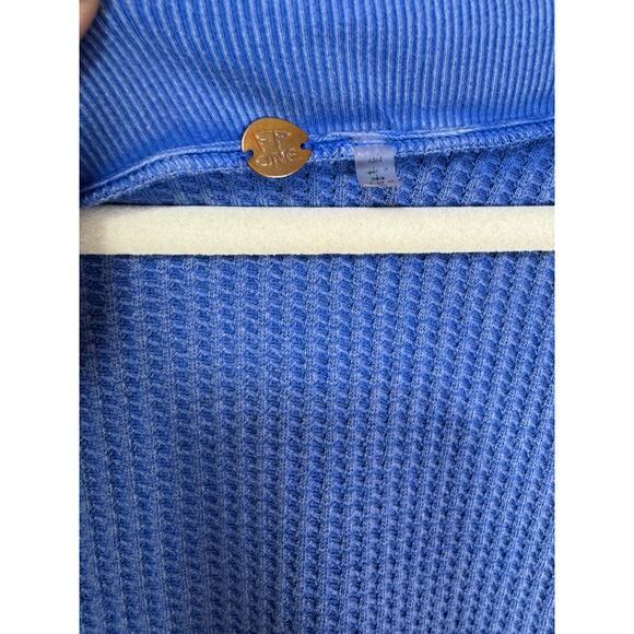 Free People FP One Deva Shrug Waffle Knit Cardigan in Blue Size XS/S - Picture 6 of 7